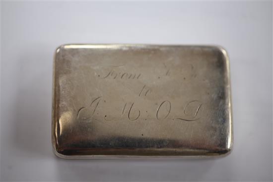 3 x silver snuff boxes